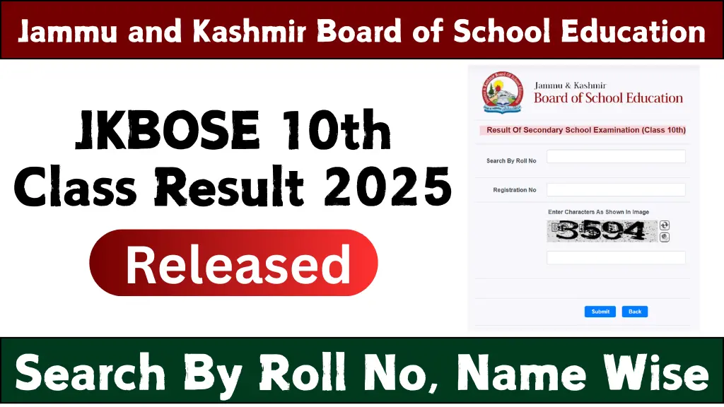JKBOSE 10th Class Result 2025